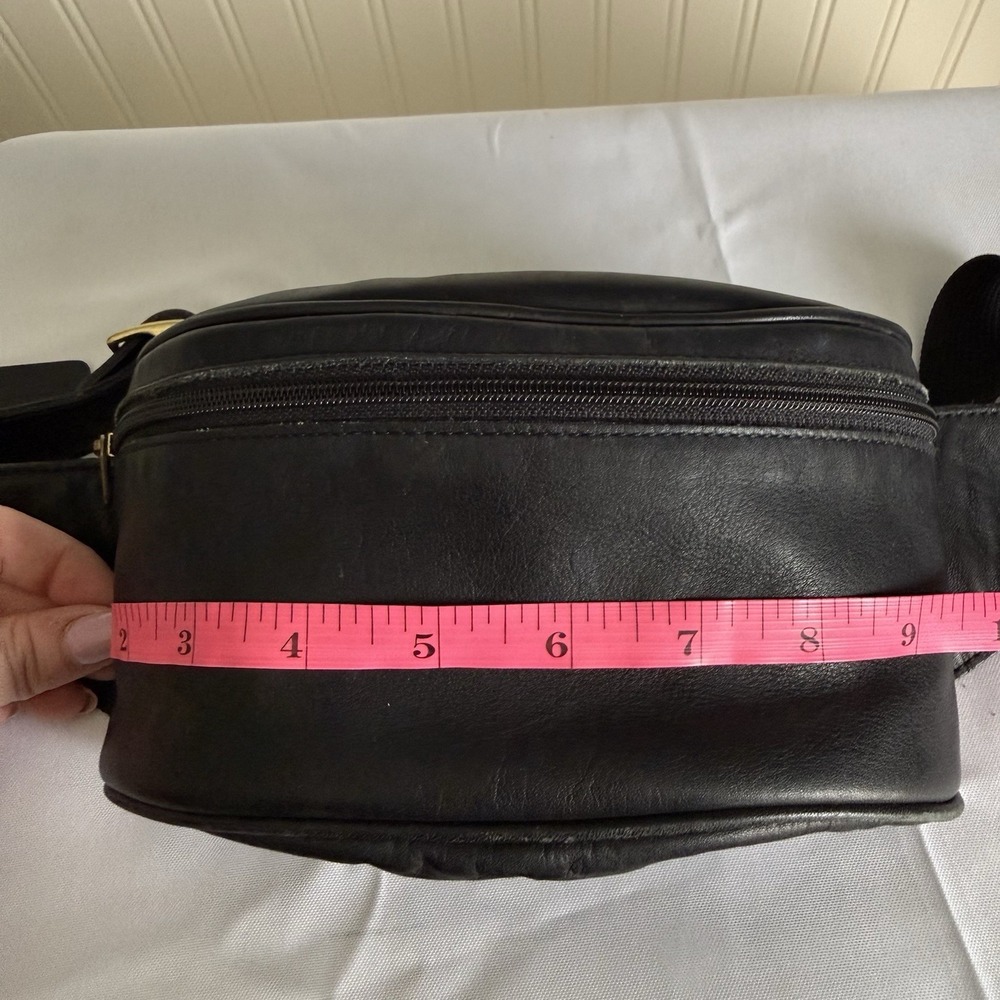 Vintage Coach Canteen Waist Fanny Pack Sling Black Leather Bag Purse 1997 - Picture 14 of 15